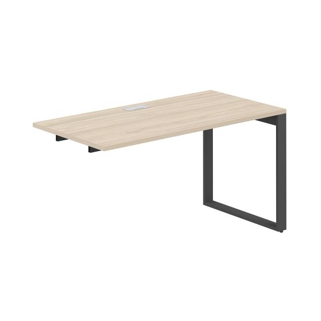 AG.185.AR.L.72.AN / Секция рабочей станции 1400х700х750 / профиль О-образный: 70х20 антрацит; лючок: серебро; столешница: акация равелло