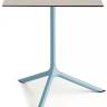 Стол ламинированный обеденный Tripe Maxi голубой, тортора 700х700х740 мм