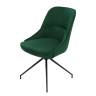 Кресло Этна зеленое, поворотное, черный металл