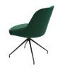 Кресло Этна зеленое, поворотное, черный металл