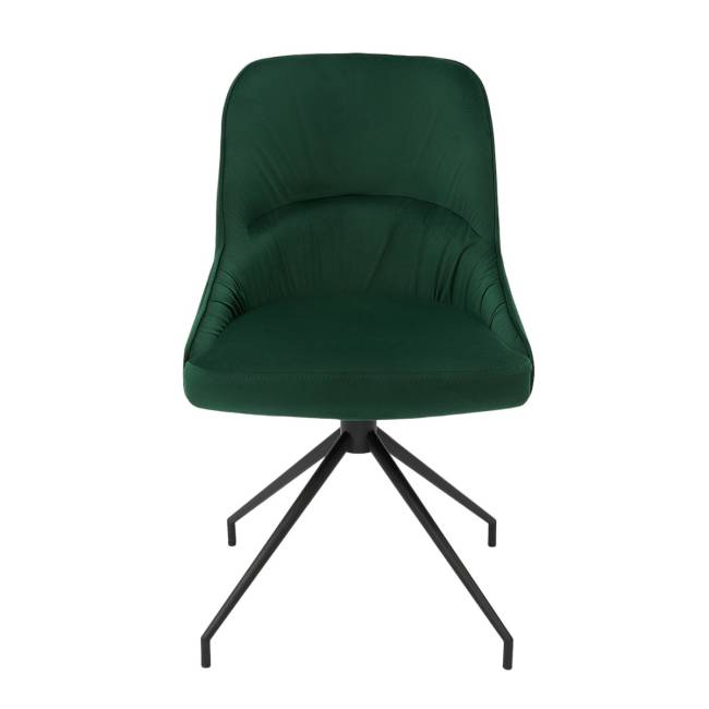 Кресло Этна зеленое, поворотное, черный металл