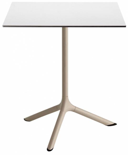 Стол ламинированный обеденный Tripe тортора, белый 600х600х740 мм
