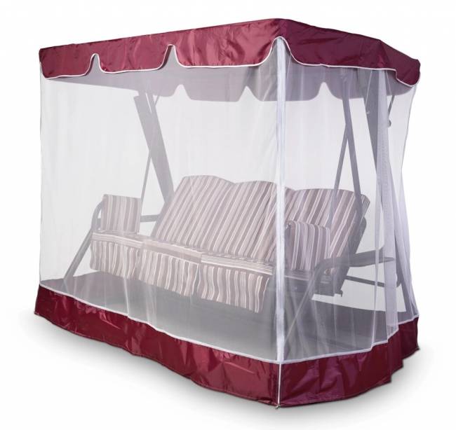 Тент-крыша + москитная сетка Палермо Премиум 240х144х180, бордовый Тент-крыша + москитная сетка Палермо Премиум 240х144х180, бордовый