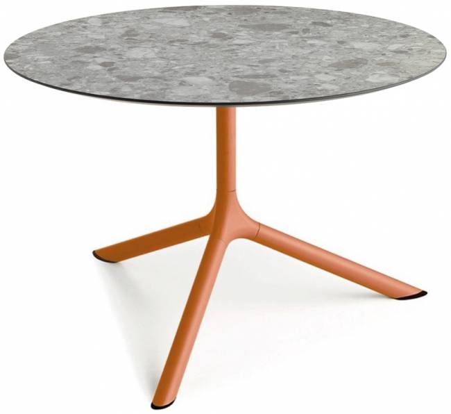 Столик ламинированный кофейный Tripe Maxi терракотовый, зернистый Ø800х510 мм