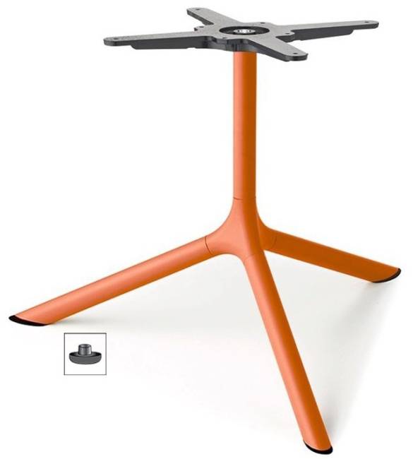 Столик ламинированный кофейный Tripe Maxi терракотовый, зернистый Ø800х510 мм