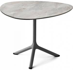 Столик ламинированный кофейный Tripe антрацит, каменный 640х640х510 мм