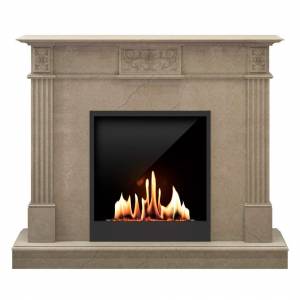 Биокамин в мраморном портале SteelHeat Lada (Стемалит)