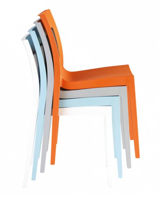 Стул пластиковый Lucca-T белый 420х490х820 мм