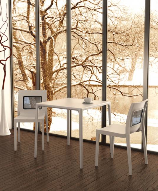 Стул пластиковый Lucca-T белый 420х490х820 мм