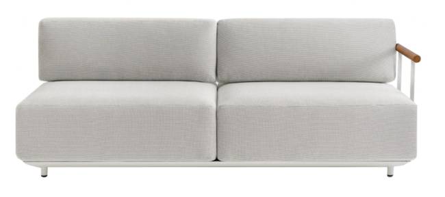 Диван двухместный с левым подлокотником Arki-Sofa белый, серый 1990х810х740 мм Диван двухместный с левым подлокотником Arki-Sofa белый, серый 1990х810х740 мм