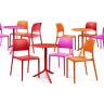 Стул пластиковый Riva Bistrot красный 540х490х830 мм