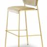 Стул барный с обивкой Lisa сатинированная латунь, слоновая кость 500х500х990 мм Стул барный с обивкой Lisa сатинированная латунь, слоновая кость 500х500х990 мм