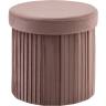 Пуф складной с ящиком Store Round пыльно-розовый