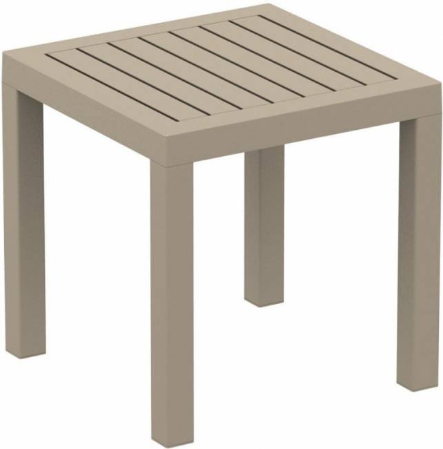 Столик пластиковый для лежака Ocean Side Table бежевый 450х450х450 мм