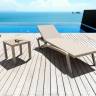 Столик пластиковый для лежака Ocean Side Table бежевый 450х450х450 мм