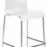 Стул пластиковый барный Icon-B хромированный, белый 520х520х1170 мм