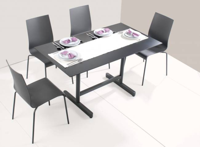 Столешница прямоугольная Solid Compact 790x690 антрацит 790х690х12 мм