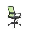 Кресло офисное / Бит LB / черный пластик / зеленая сетка / черная ткань