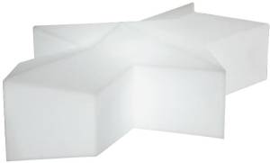 Пуф пластиковый светящийся Glace Lighting IN белый 1800х1250х500 мм