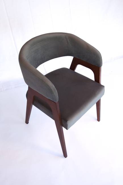 Стул-кресло Бакки орех/ серый