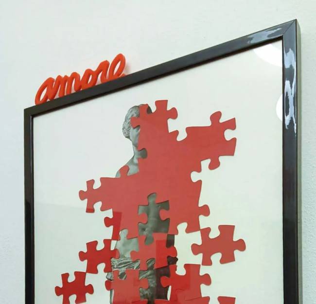 Фигура пластиковая Надпись Amore Message красный 190х6х50 мм