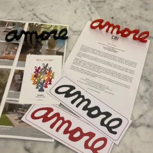 Фигура пластиковая Надпись Amore Message красный 190х6х50 мм