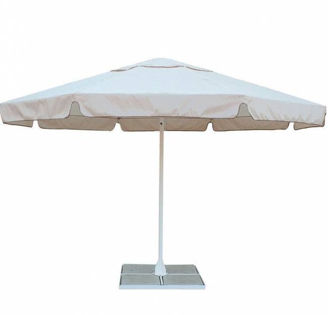 Зонт уличный 4,0М круглый, стальной каркас, с подставкой