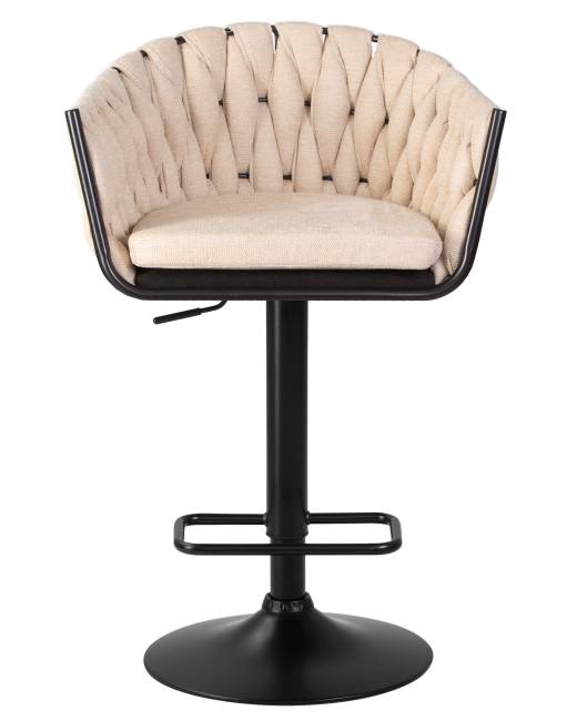 Стул барный DOBRIN LEON, бежевая ткань (LAR 275-1)