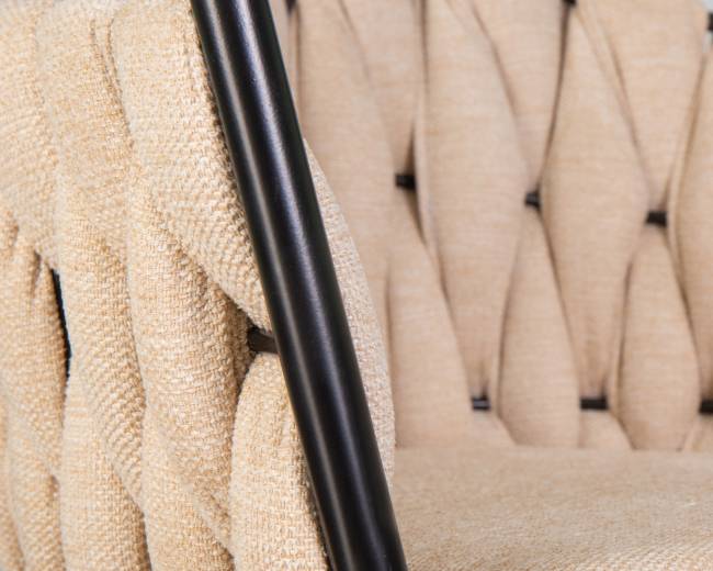 Стул барный DOBRIN LEON, бежевая ткань (LAR 275-1)