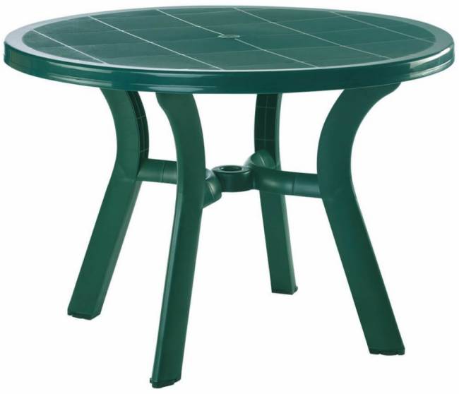 Стол пластиковый обеденный Truva зеленый Ø1050х720 мм