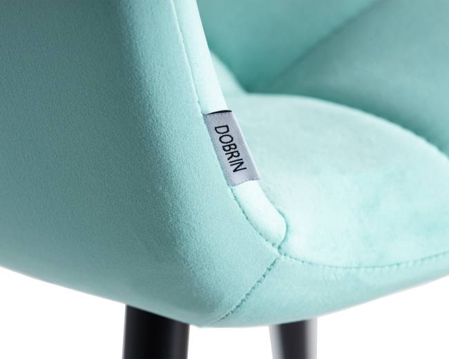 Набор 4 шт Стул обеденный DOBRIN CHILLY, Мятный Holland 50, основание черное