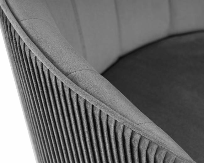 Стул барный DOBRIN DARCY BLACK, серый велюр (1922-19)