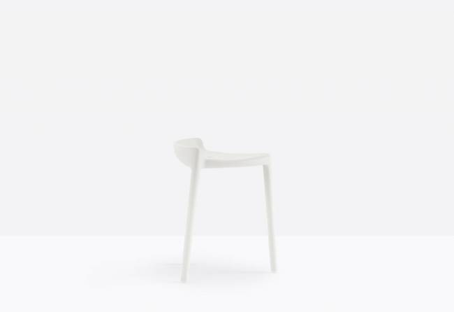 Табурет пластиковый Happy белый 420х390х500 мм