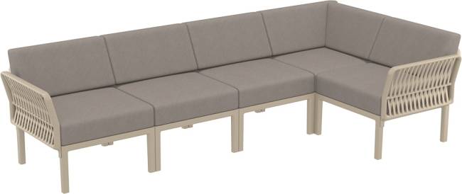 Подушка угловая для спинки дивана Portofino Lounge светло-коричневый 650х350х190 мм