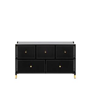 Комод Leset Нирита/Хайди широкий 5 ящиков, Черный Черный Черный