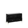 Комод Leset Нирита/Хайди широкий 5 ящиков, Черный Черный Черный