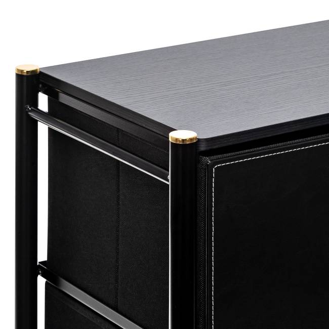 Комод Leset Нирита/Хайди широкий 5 ящиков, Черный Черный Черный