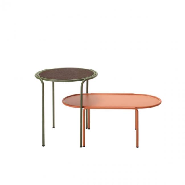 Столик кофейный металлический Dress Code оливковый, черный 490х450х500 мм