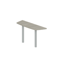 WN.103.DM / Приставка боковая большая 500х1613х750 / цвет: дуб модена, 2 опоры табулярные цвет черный