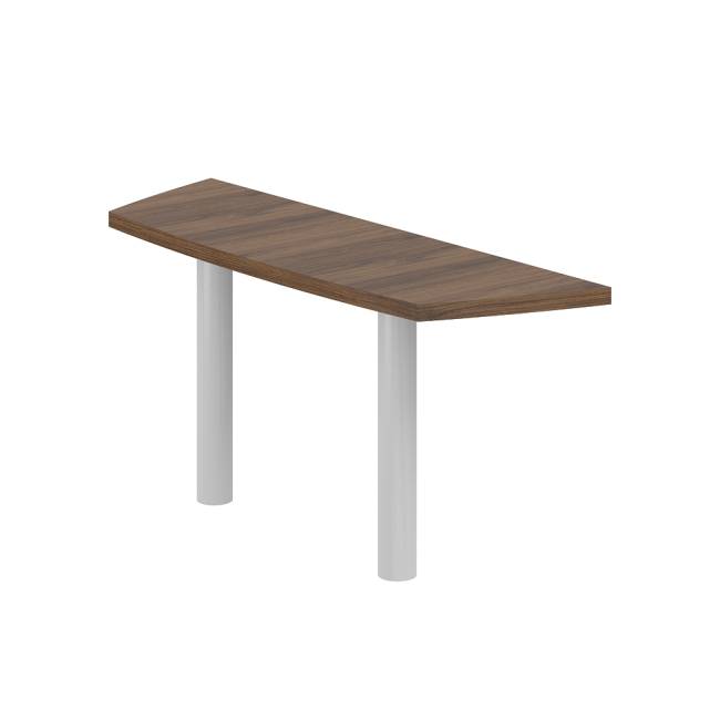 WN.103.DM / Приставка боковая большая 500х1613х750 / цвет: дуб модена, 2 опоры табулярные цвет черный