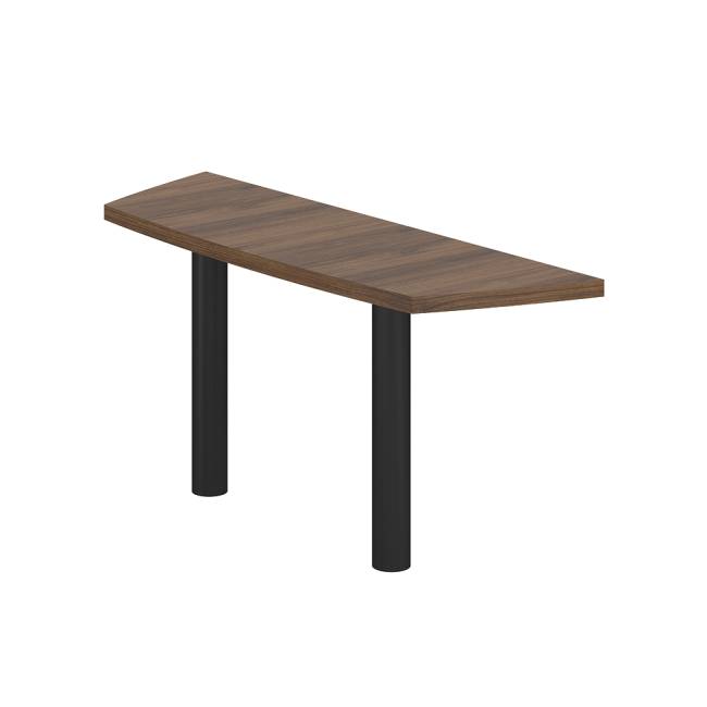 WN.103.DM / Приставка боковая большая 500х1613х750 / цвет: дуб модена, 2 опоры табулярные цвет черный