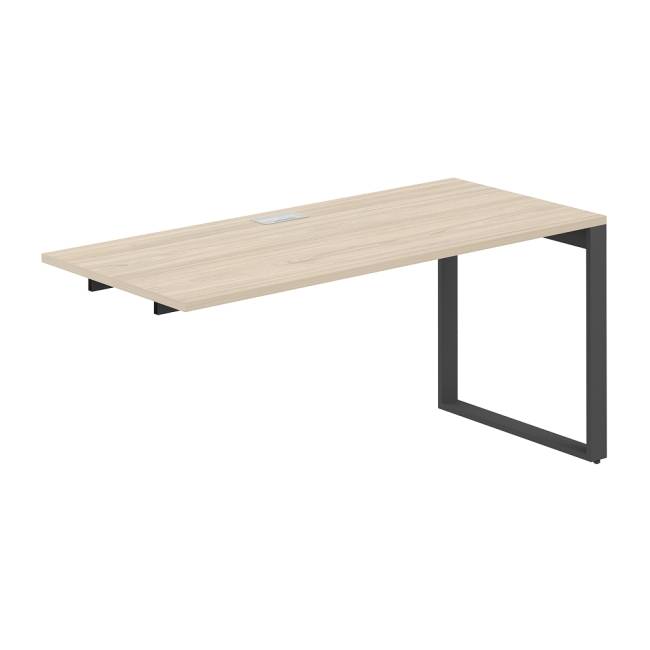 AG.186.AR.L.72.AN / Секция рабочей станции 1600х700х750 / профиль О-образный: 70х20 антрацит; лючок: серебро; столешница: акация равелло