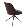 Кресло Этна коричневое, поворотное, черный металл