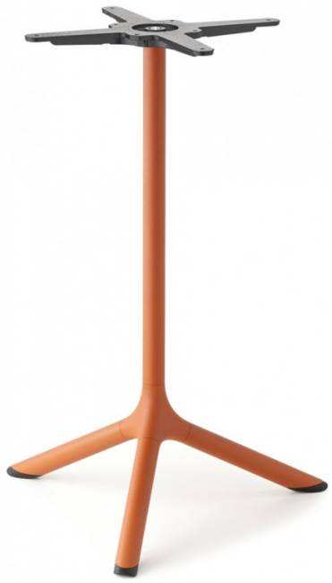 Стол ламинированный обеденный Tripe терракотовый, цементный Ø700х740 мм