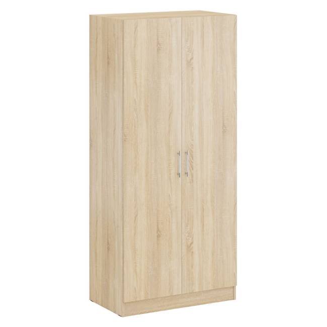 Спальня Стандарт № 3 с кроватью 800 цвет дуб сонома/фасады ТВ тумбы МДФ белый глянец