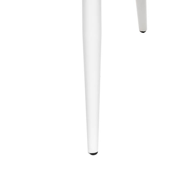 Стул с подлокотниками Leset Слим, каркас Белый, велюр Персиковый Персиковый Белый