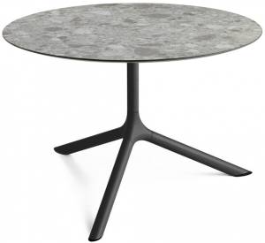 Столик ламинированный кофейный Tripe Maxi черный, зернистый Ø800х510 мм