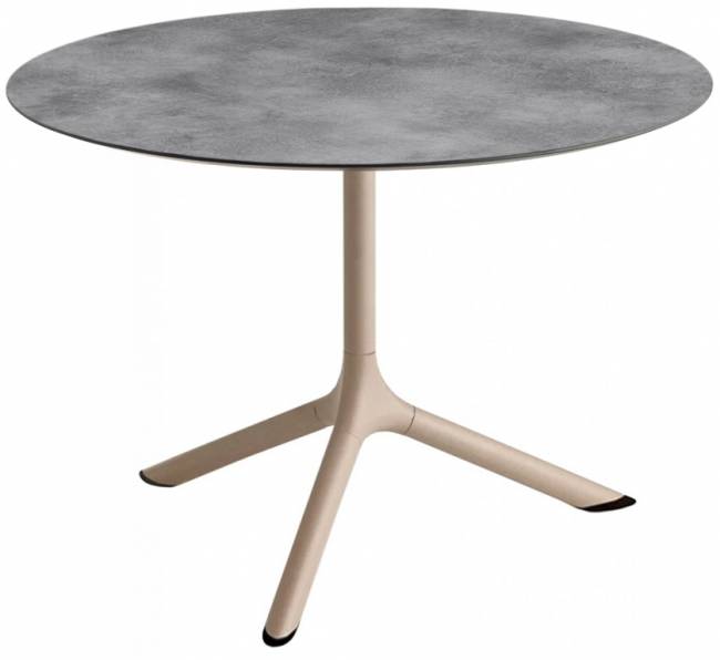 Столик ламинированный кофейный Tripe тортора, цементный Ø700х510 мм