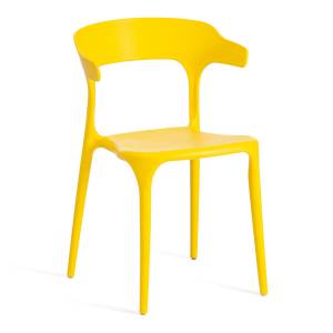 Стул TON (mod. PC33) пластик, 48 x 48 x 74 см, желтый (Yellow Y-01) (Комплект из 4 шт.) желтый пластик