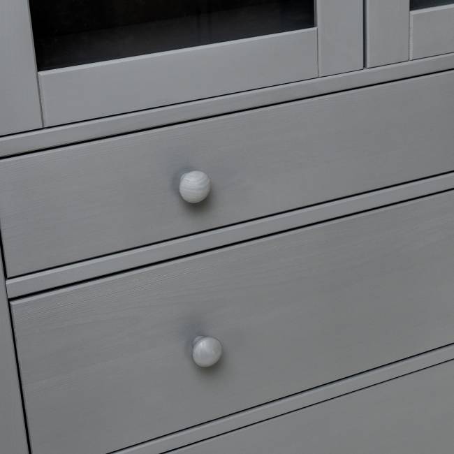 Leset Шкаф-витрина "Мира" (Шкаф для посуды 23) Серый Leset Шкаф-витрина "Мира" (Шкаф для посуды 23) Серый